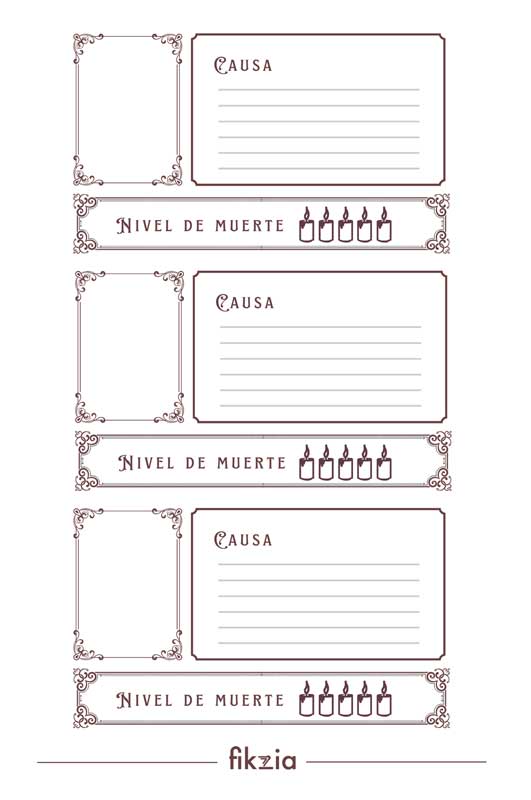 Cementerio de personajes para registro literario
