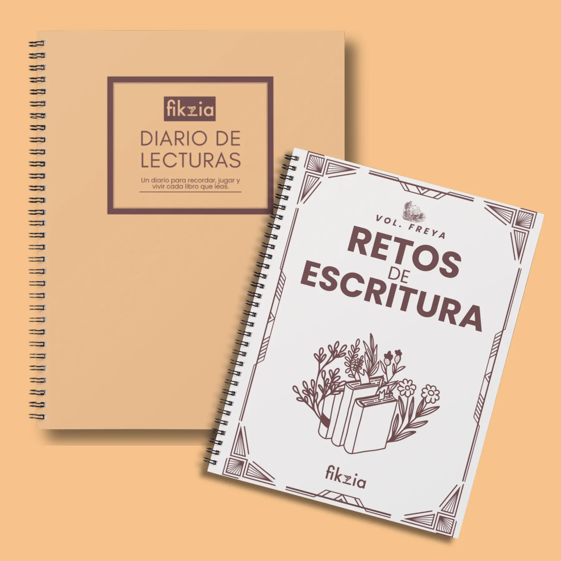 Imagen de los descargables de Fikzia, diario de lectura y retos de escritura